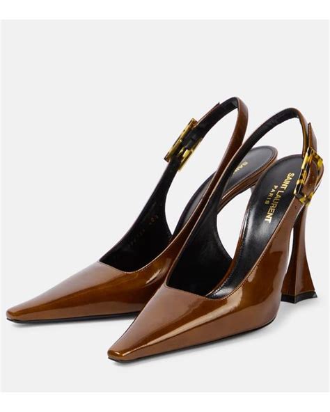 yves saint laurent dune|DUNE slingback pumps in patent leather .